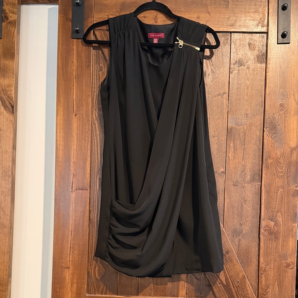 Ted Baker wrap-style sleeveless dress size 3